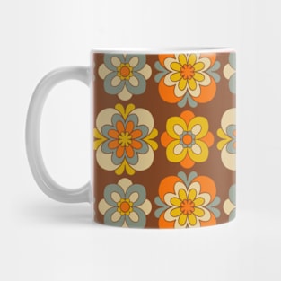 Retro Groovy 70s Pattern Floral Mug